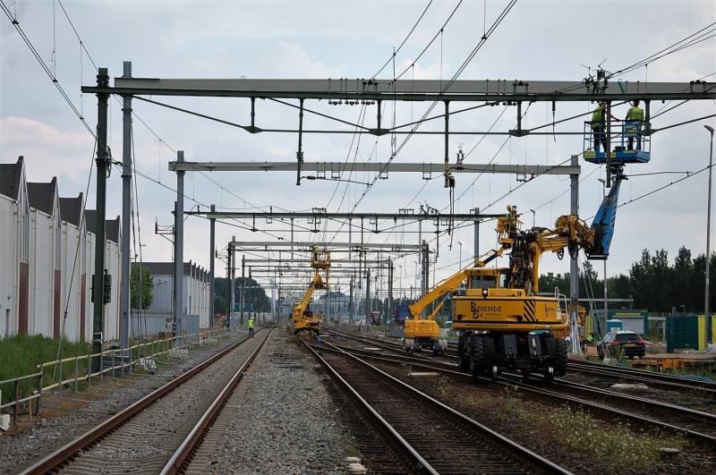 De bouw van de Betuweroute van Angerden tot de grens