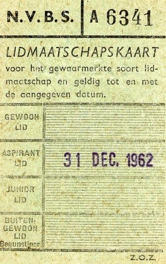 1962 &mdash; 2012, 50 jaar NVBS-lid