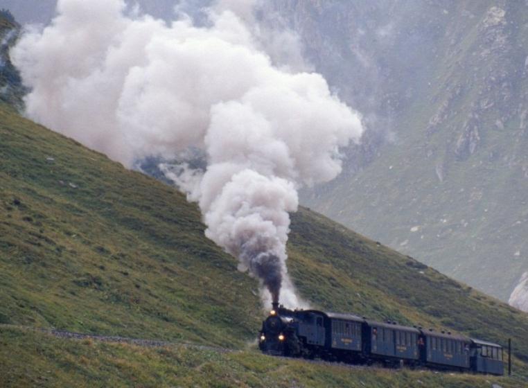 Van Oberwald naar Realp over de Furka Bergstrecke